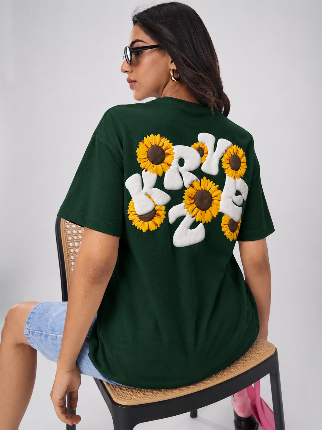 KRYZE Sunflower Oversized T-Shirt