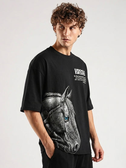 Midnight Stallion Oversized T-Shirt